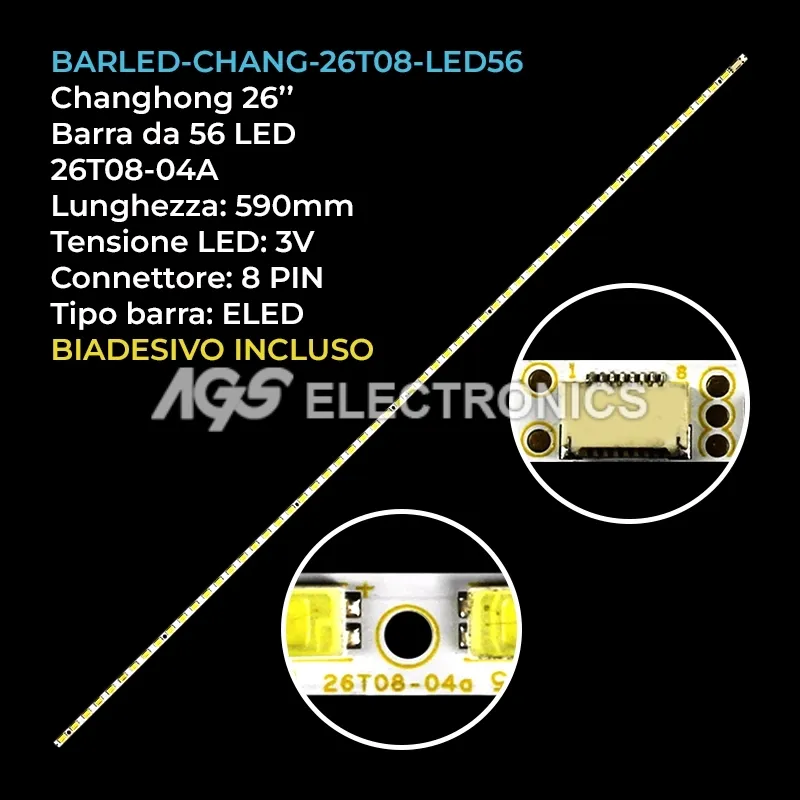 kit 1 barre LED retroilluminazione per Sharp 26 pollici modello LC26LE430RU