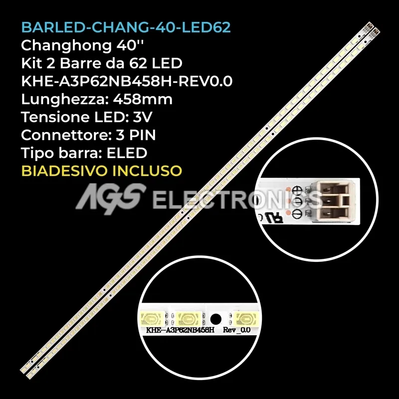 kit 2 barre LED retroilluminazione per Sharp 40 pollici modello LC40LE240E