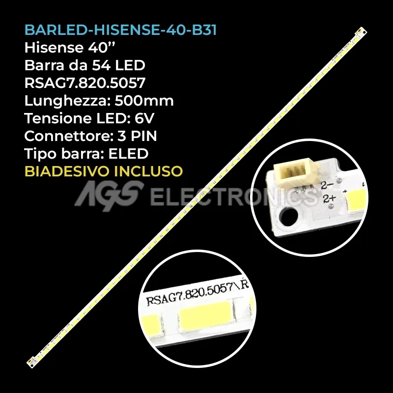 kit 1 barre LED retroilluminazione per Konka 40 pollici modello LED32MS92C
