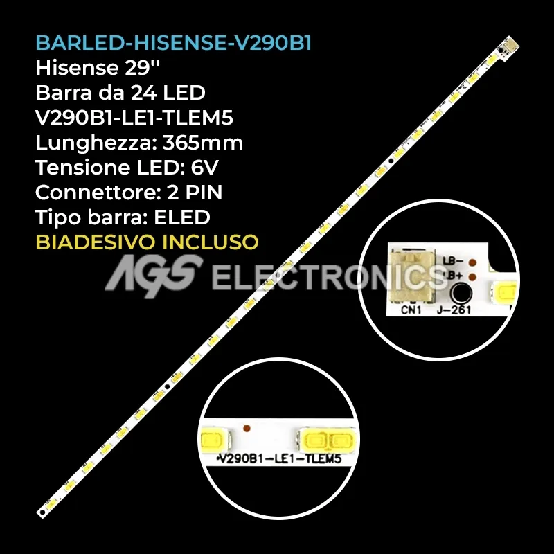kit 1 barre LED retroilluminazione per Hisense 29 pollici modello LED29A4000IA