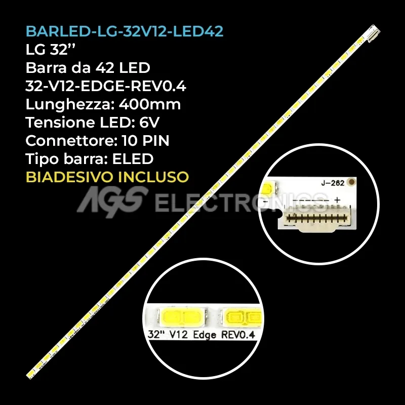 kit 1 barre LED retroilluminazione per Finlux 32 pollici modello 32F7020T