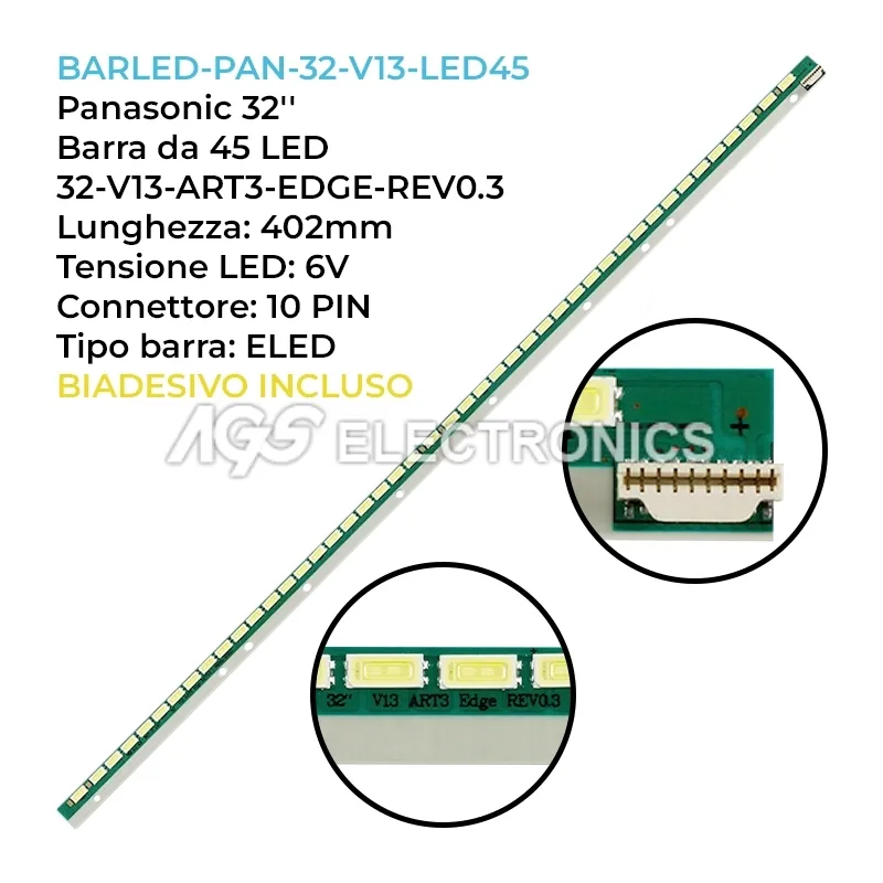 kit 1 barre LED retroilluminazione per LG 32 pollici pannello LC320EUNFFM1