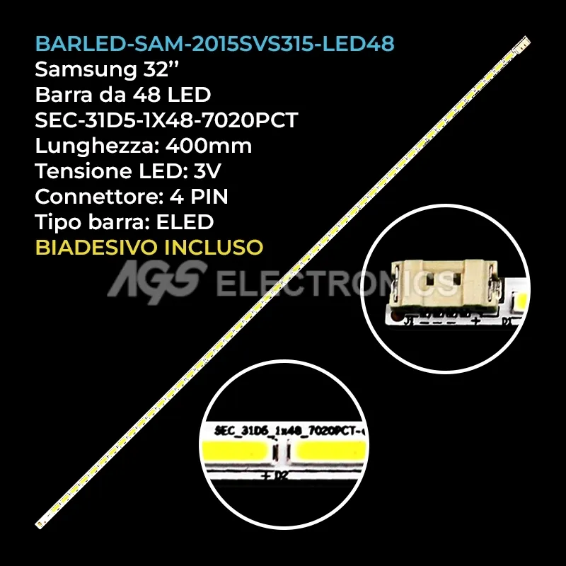 kit 1 barre LED retroilluminazione per Samsung 32 pollici modello C32F395