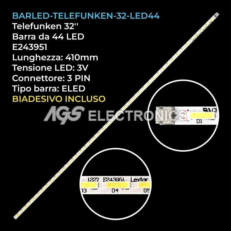 kit 1 barre LED retroilluminazione per TCL 32 pollici modello LED32C320J