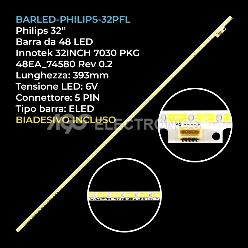 kit 1 barre LED retroilluminazione per Panasonic 32 pollici modello TXL32EM5E